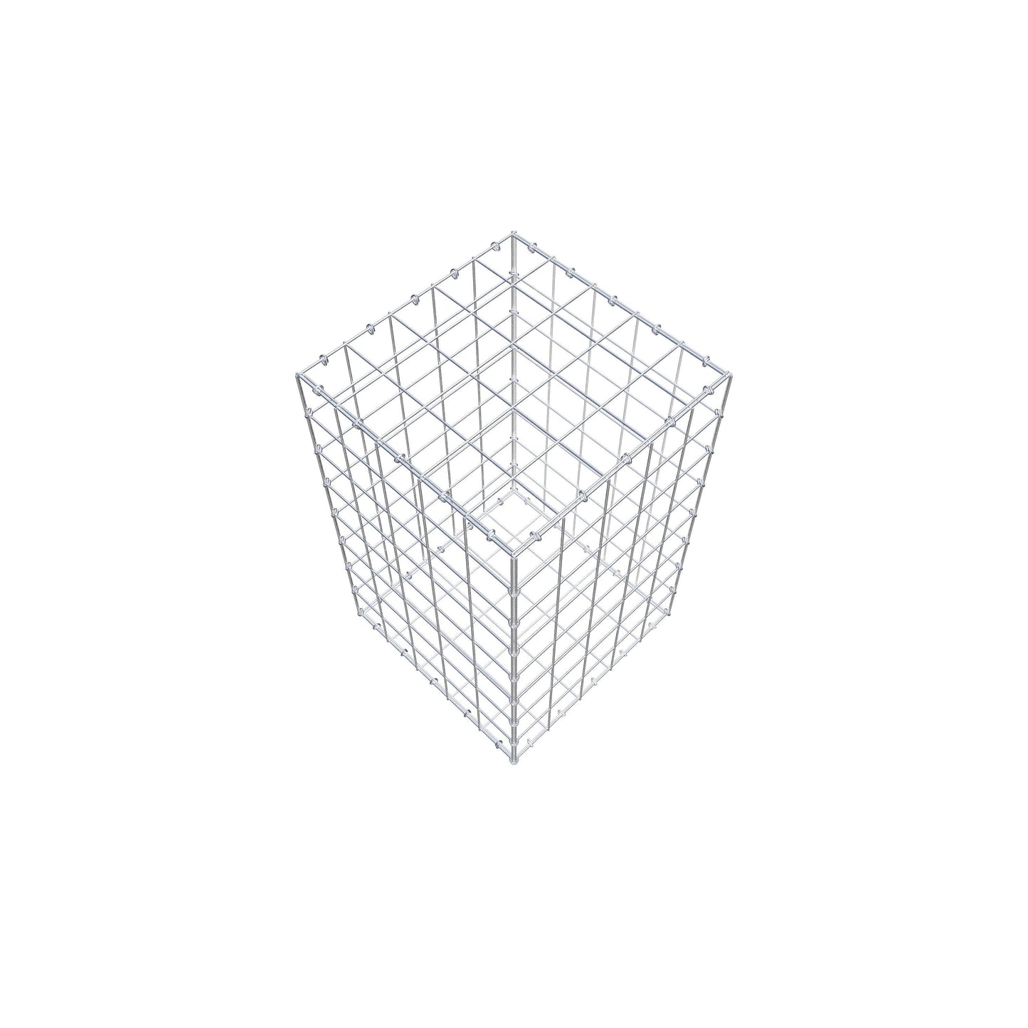 Schanskorf 80 cm x 50 cm x 50 cm (L x H x D), maaswijdte 10 cm x 10 cm, C-ring