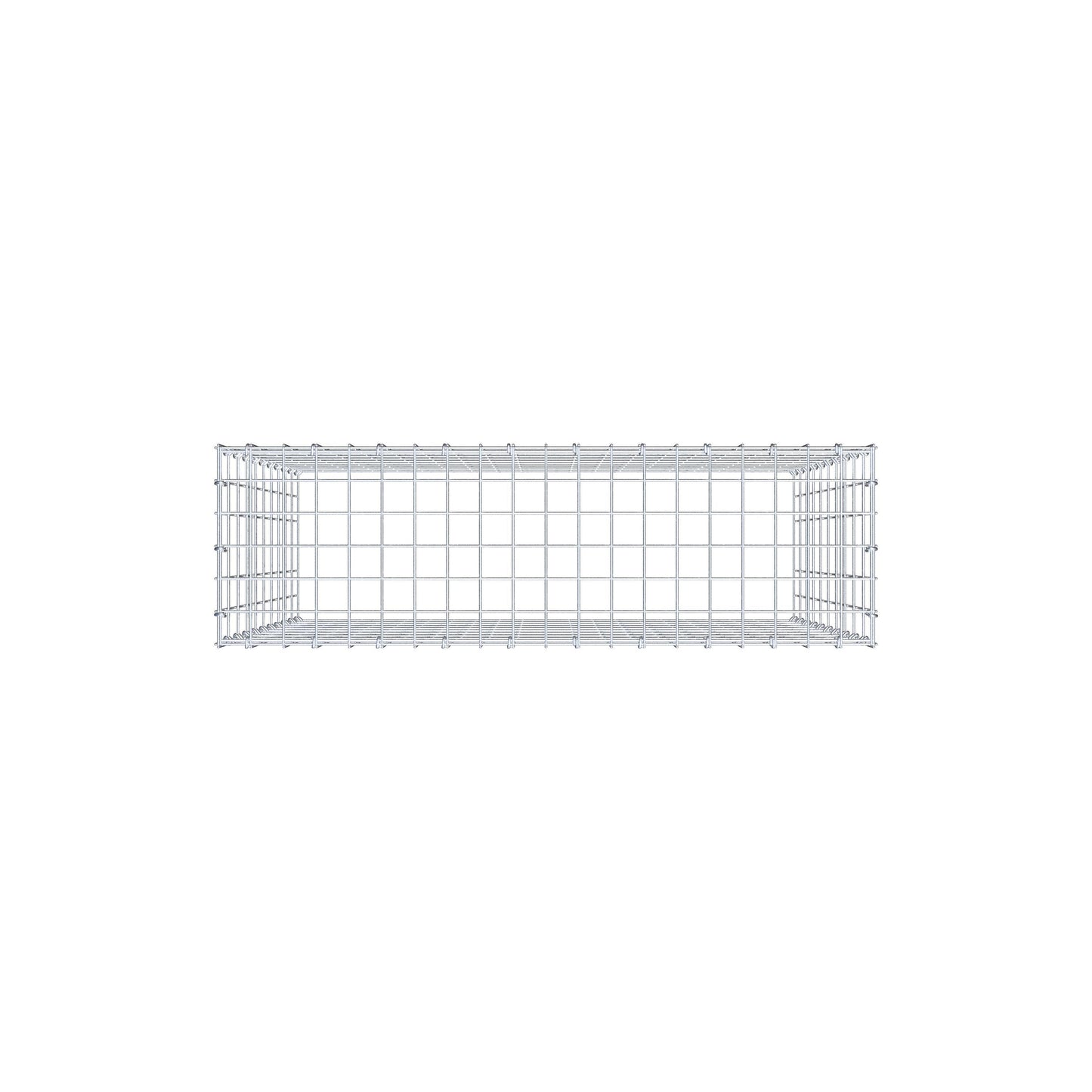 Gabbione aggiuntivo di tipo 3 100 cm x 100 cm x 30 cm (L x H x P), maglia 5 cm x 10 cm, anello a C