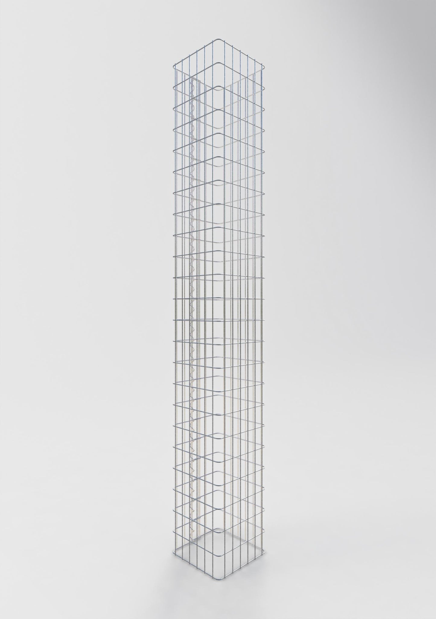 Colonne de gabion carrée 32 cm x 32 cm, 230 cm de hauteur, MW 5 cm x 10 cm