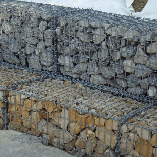 Schanskorf 100 cm x 50 cm x 50 cm (L x H x D), maaswijdte 5 cm x 10 cm, spiraal