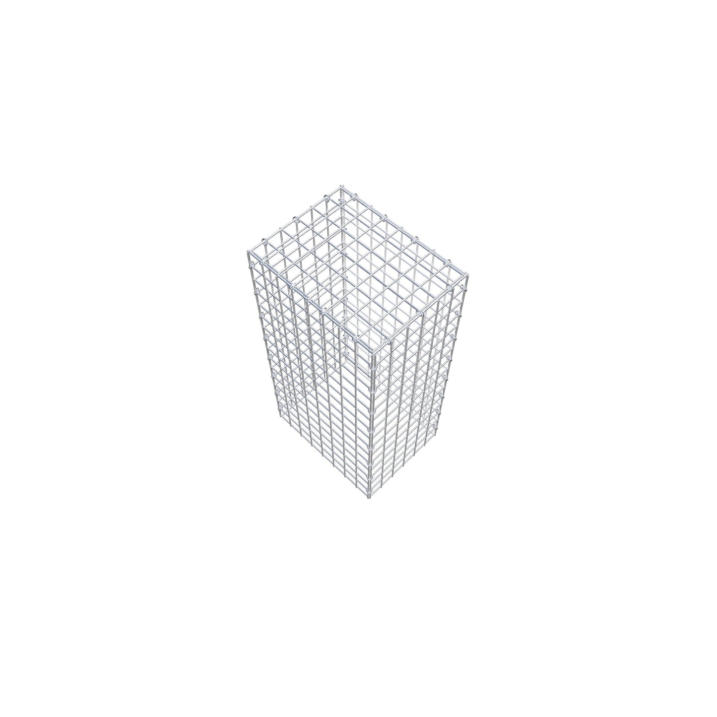 Monteret gabion type 3 80 cm x 40 cm x 30 cm (L x H x D), maskestørrelse 5 cm x 5 cm, C-ring