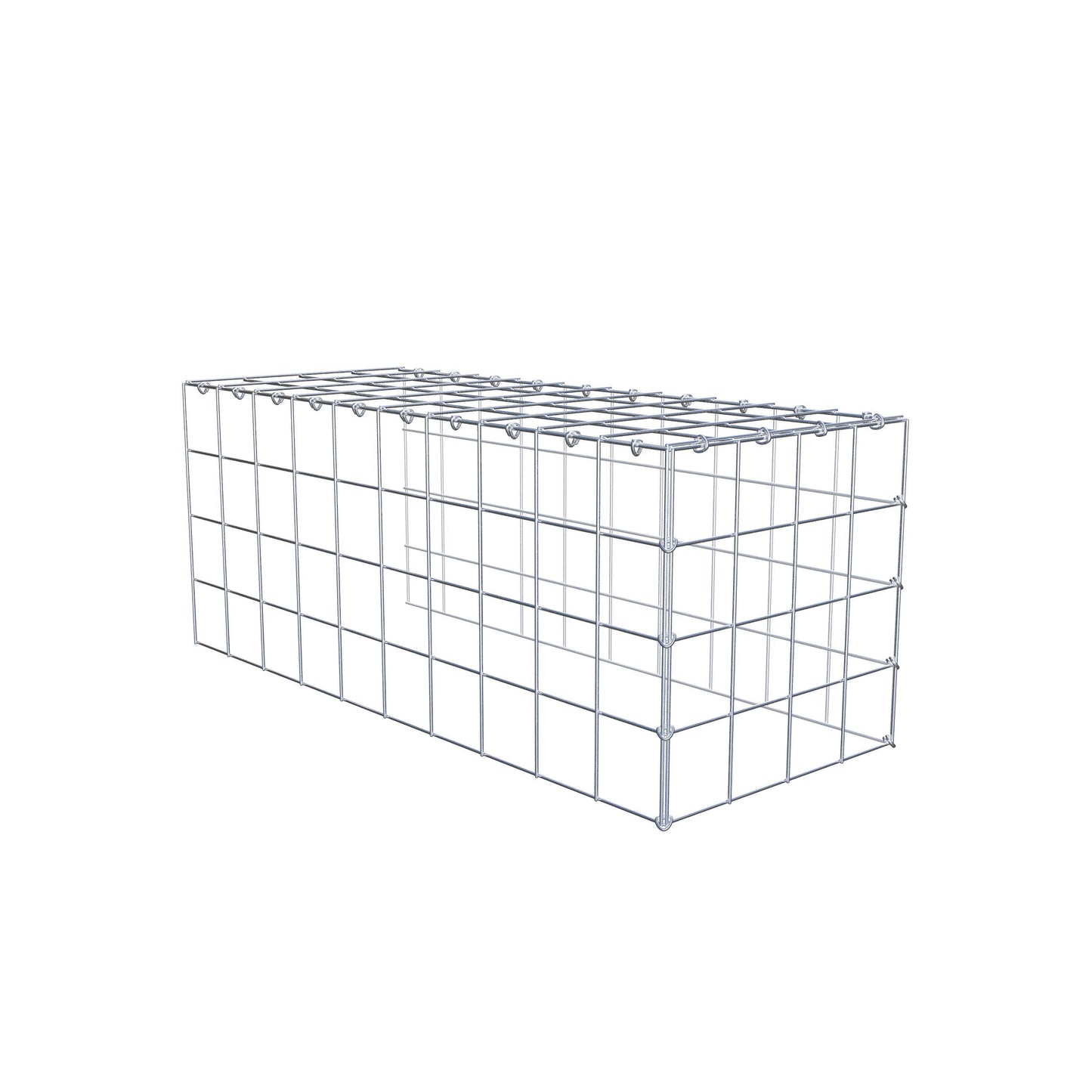 Add-on schanskorf type 4 100 cm x 40 cm x 40 cm (L x H x D), maaswijdte 10 cm x 10 cm, C-ring