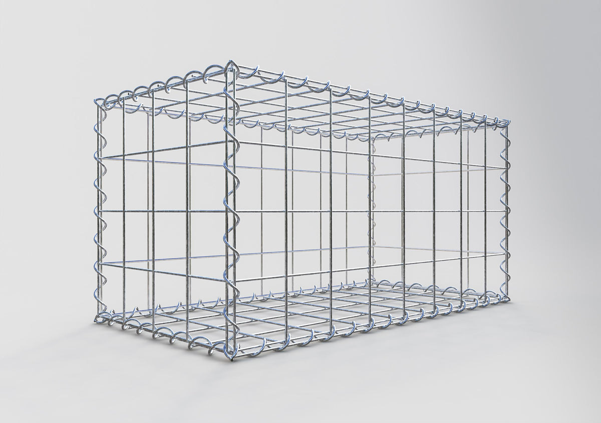 Gabion 80 cm x 40 cm x 40 cm (L x H x P), mailles 10 cm x 10 cm, spirale