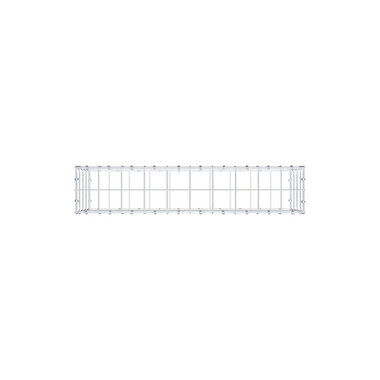 Gabion 100 cm x 40 cm x 20 cm (L x H x D), mesh size 10 x 10 cm, spiral ring