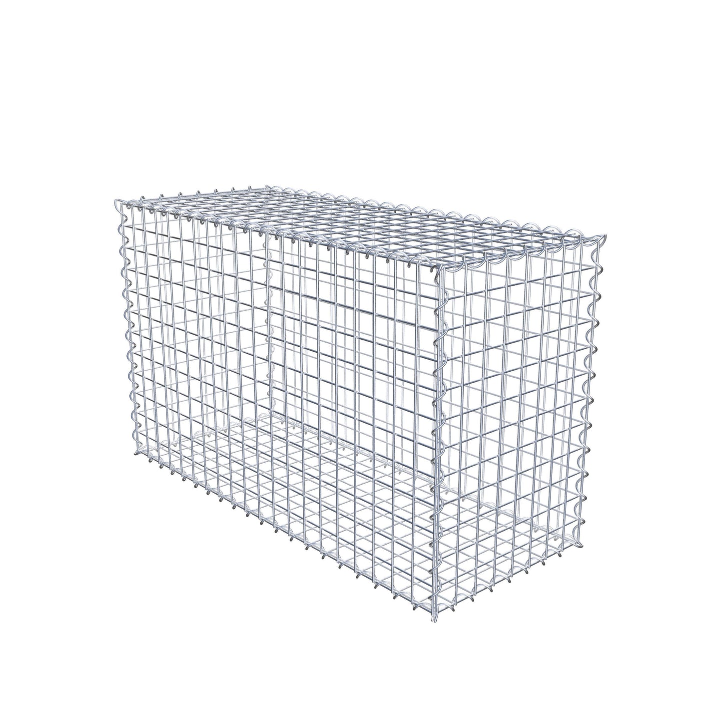 Schanskorf 100 cm x 60 cm x 40 cm (L x H x D), maaswijdte 5 cm x 5 cm, spiraalvormig