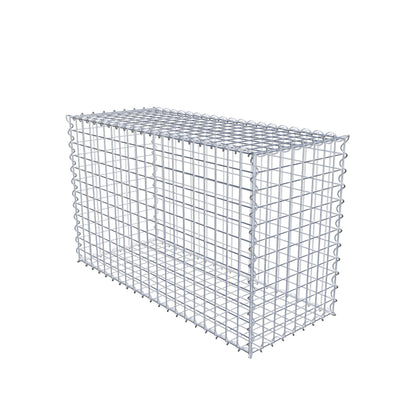 Schanskorf 100 cm x 60 cm x 40 cm (L x H x D), maaswijdte 5 cm x 5 cm, spiraalvormig
