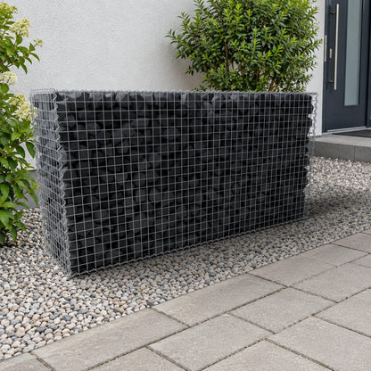 Gabbione 200 cm x 100 cm x 50 cm (L x H x P), maglia 5 cm x 5 cm, spirale