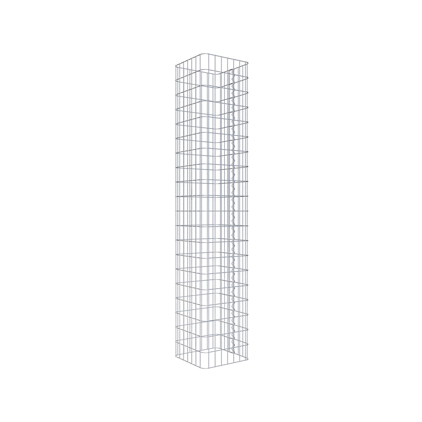 Colonna di gabbioni angolare 37 cm x 37 cm, altezza 200 cm, MW 5 cm x 10 cm