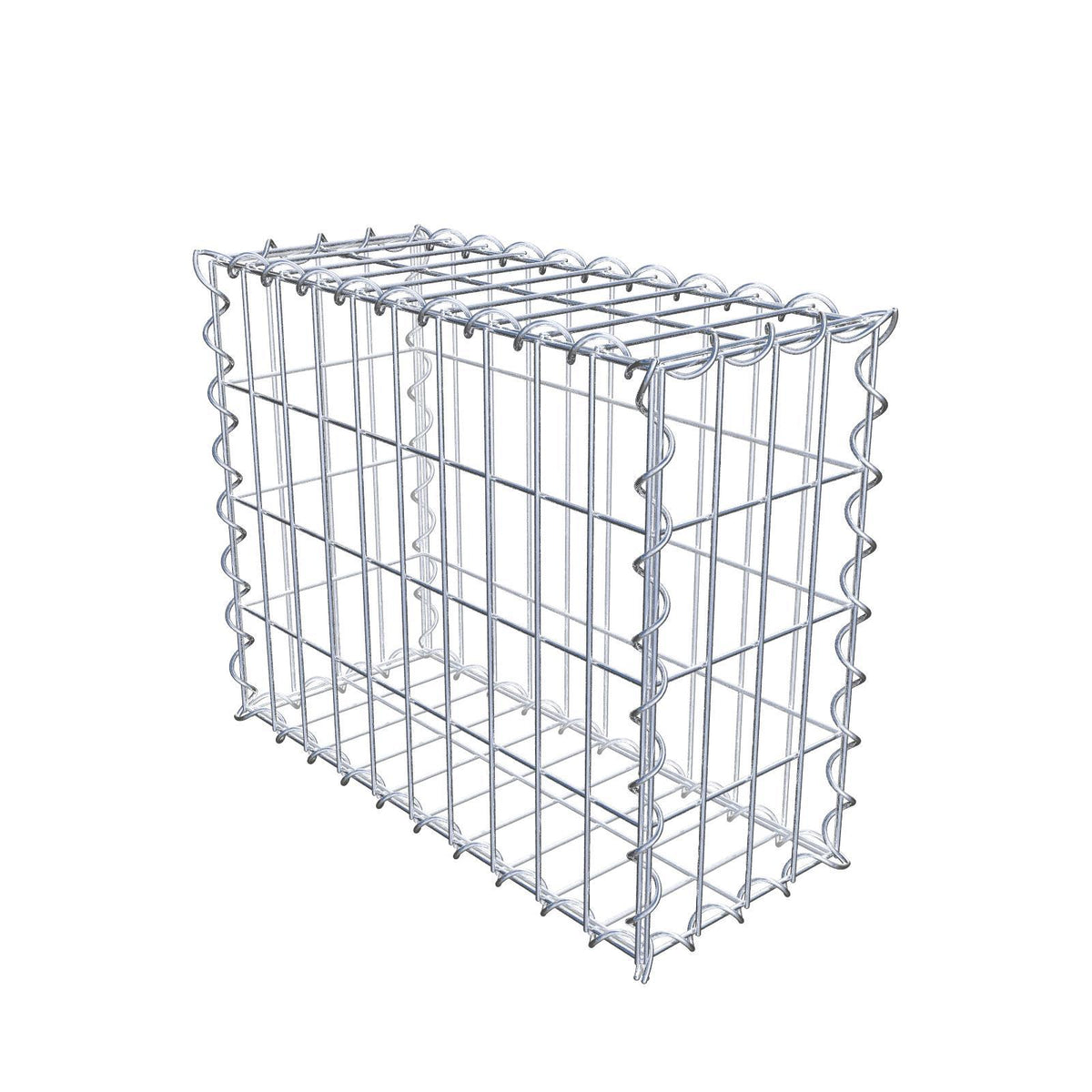 Gavión 50 cm x 40 cm x 20 cm (L x A x P), luz de malla 5 cm x 10 cm, en espiral