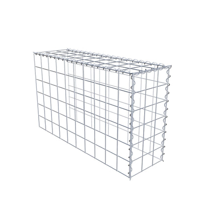 Aangebouwde schanskorf type 4 100 cm x 60 cm x 30 cm (L x H x D), maaswijdte 10 cm x 10 cm, spiraal