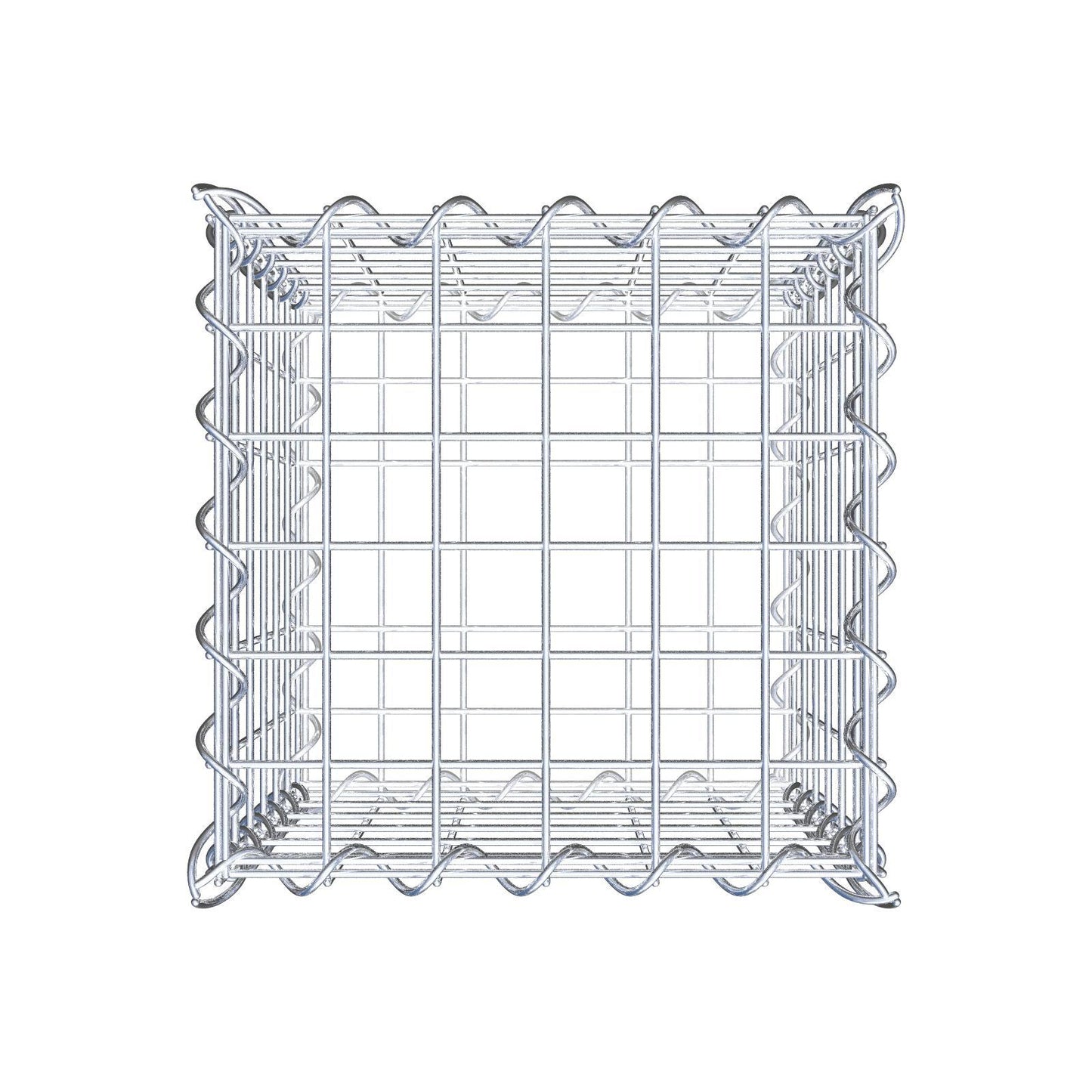 Gabion 30 cm x 30 cm x 30 cm (L x H x D), maskstorlek 5 cm x 5 cm, spiral