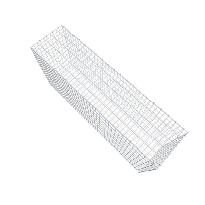 Gabion 200 cm x 100 cm x 50 cm (L x H x D), maskestørrelse 5 x 10 cm, spiralring