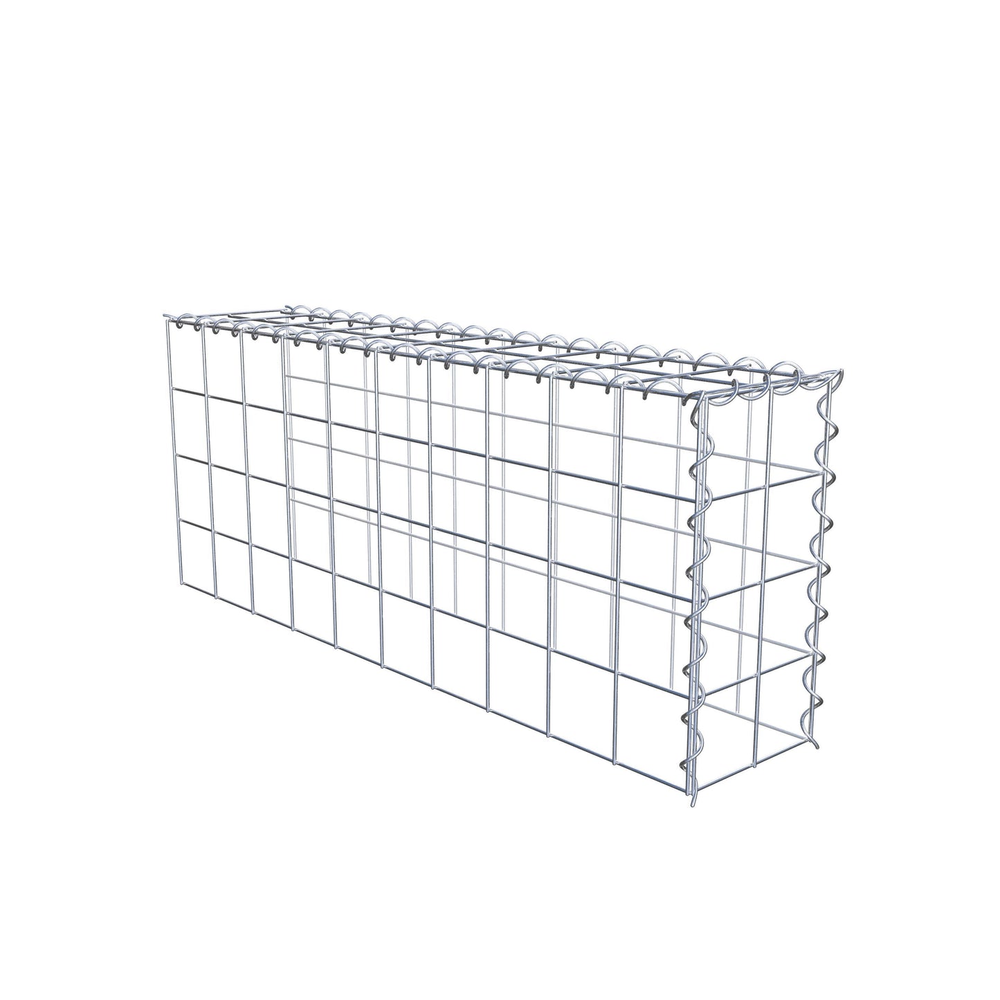 Add-on schanskorf type 4 100 cm x 40 cm x 20 cm (L x H x D), maaswijdte 10 cm x 10 cm, spiraalvormig