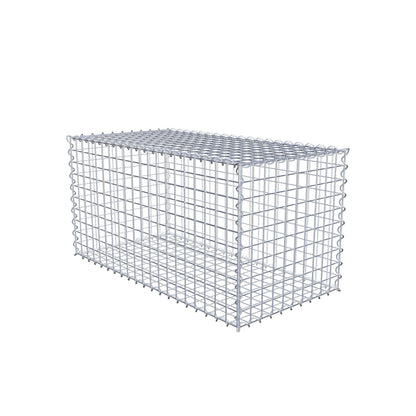 Juego de 2 gaviones de 100 cm x 50 cm x 50 cm (largo x alto x fondo), malla de 5 x 5 cm, en espiral