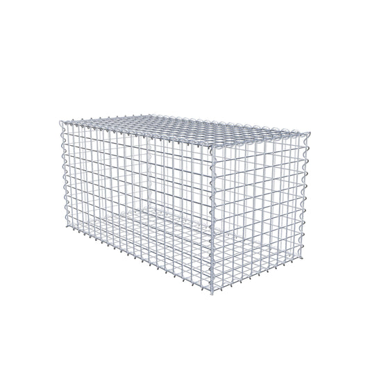 Juego de 2 gaviones de 100 cm x 50 cm x 50 cm (largo x alto x fondo), malla de 5 x 5 cm, en espiral