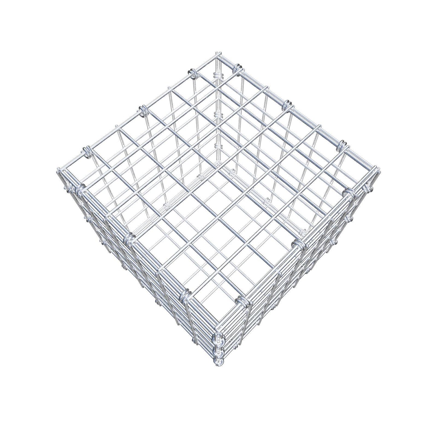 Gabion 30 cm x 30 cm x 30 cm (L x H x D), mesh size 5 x 5 cm, spiral ring