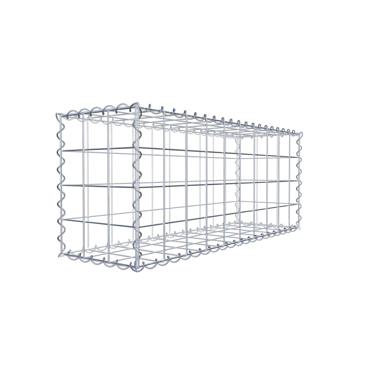 Gabion 100 cm x 40 cm x 30 cm (L x H x D), maskstorlek 10 cm x 10 cm, spiral