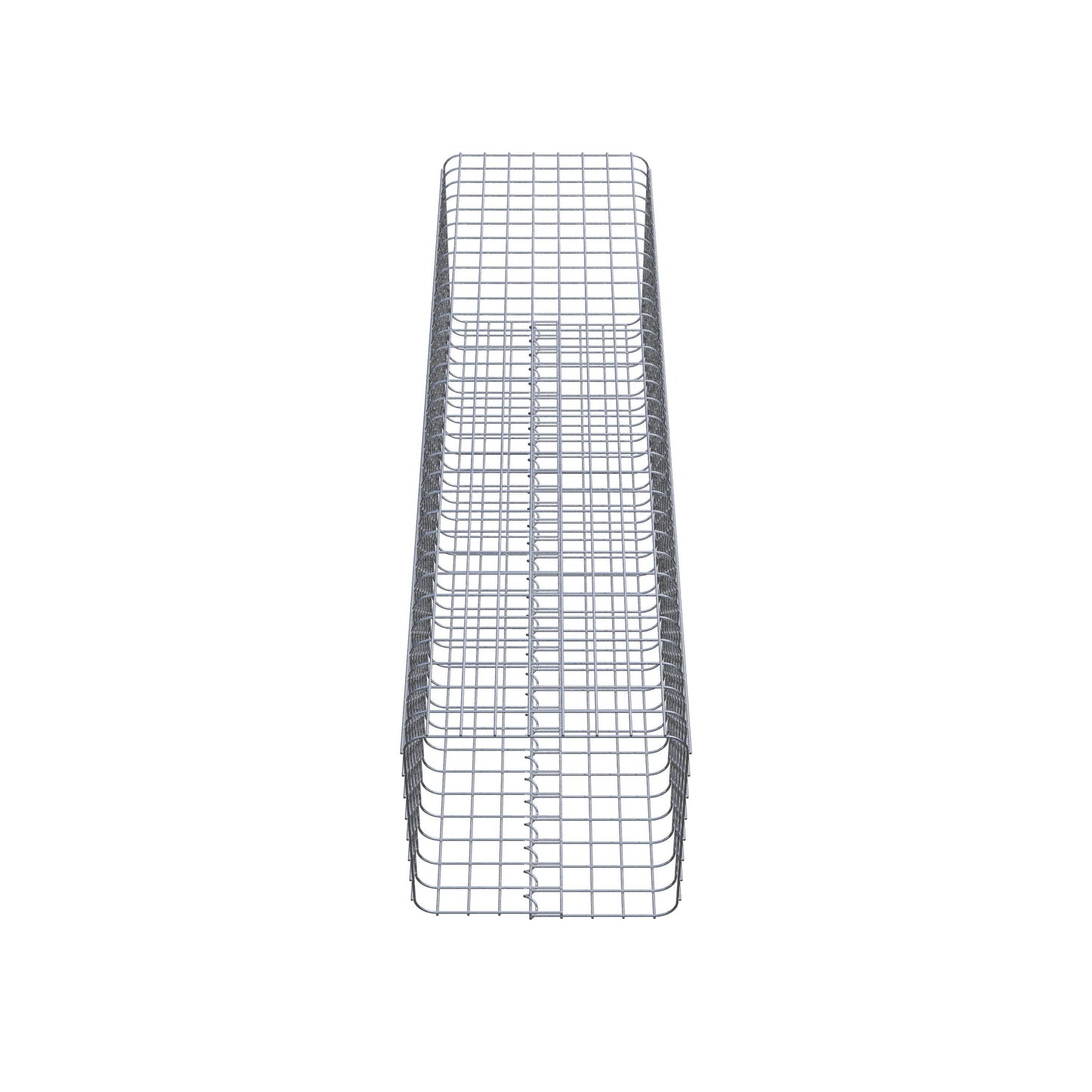 Schanskorfzuil, hoekig 42 cm x 42 cm, 160 cm hoog, MW 5 cm x 5 cm