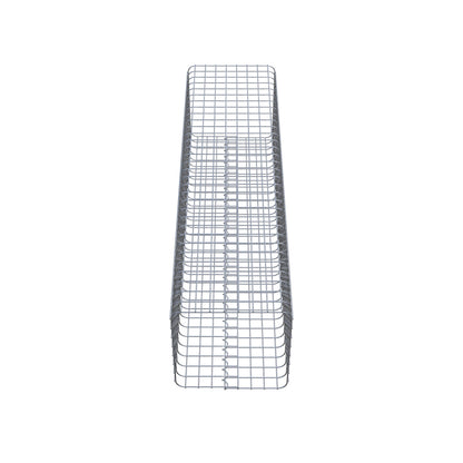 Schanskorfzuil, hoekig 42 cm x 42 cm, 160 cm hoog, MW 5 cm x 5 cm