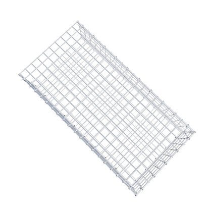 Type 2 oplegkorf 100 cm x 20 cm x 50 cm (L x H x D), maaswijdte 5 cm x 5 cm, C-ring