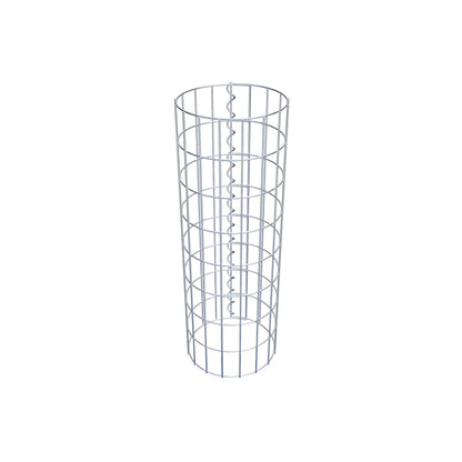 Columna de gaviones redonda 27 cm de diámetro, 80 cm de altura, malla 5 cm x 10 cm