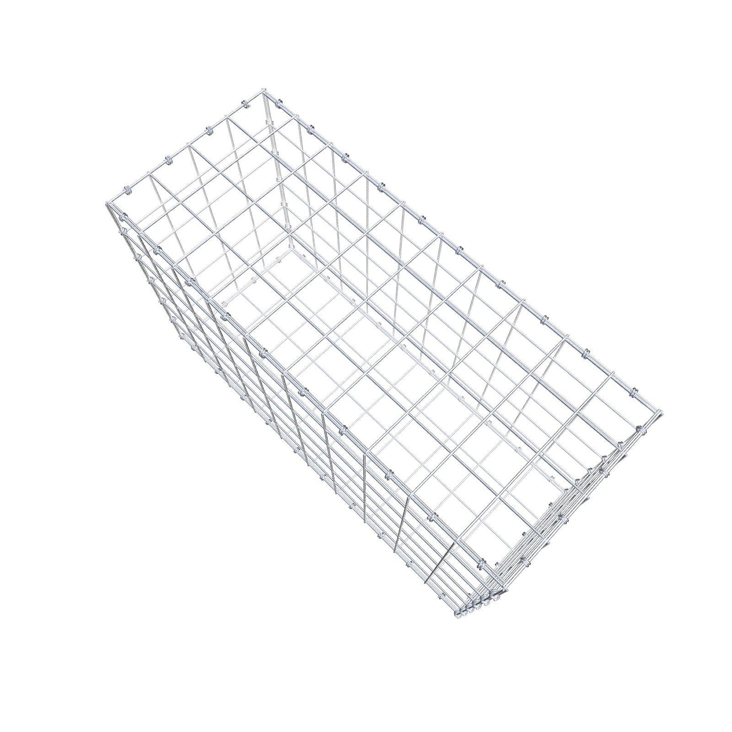 Gabbione 100 cm x 60 cm x 40 cm (L x H x P), maglia 10 x 10 cm, anello a spirale
