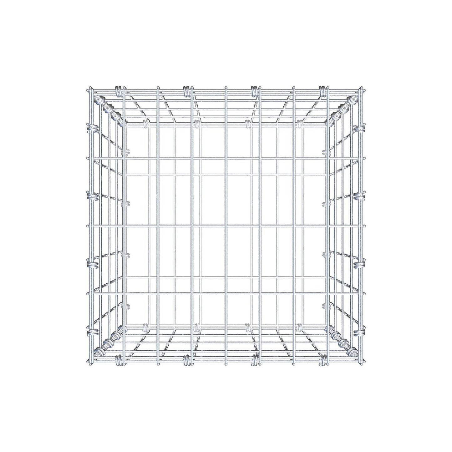 Schanskorf 40 cm x 40 cm x 40 cm (L x H x D), maaswijdte 5 x 10 cm, spiraalring