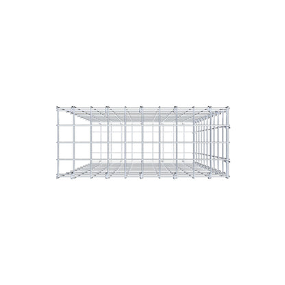 Monteret gabion type 2 100 cm x 50 cm x 20 cm, maskestørrelse 5 cm x 10 cm, C-ring