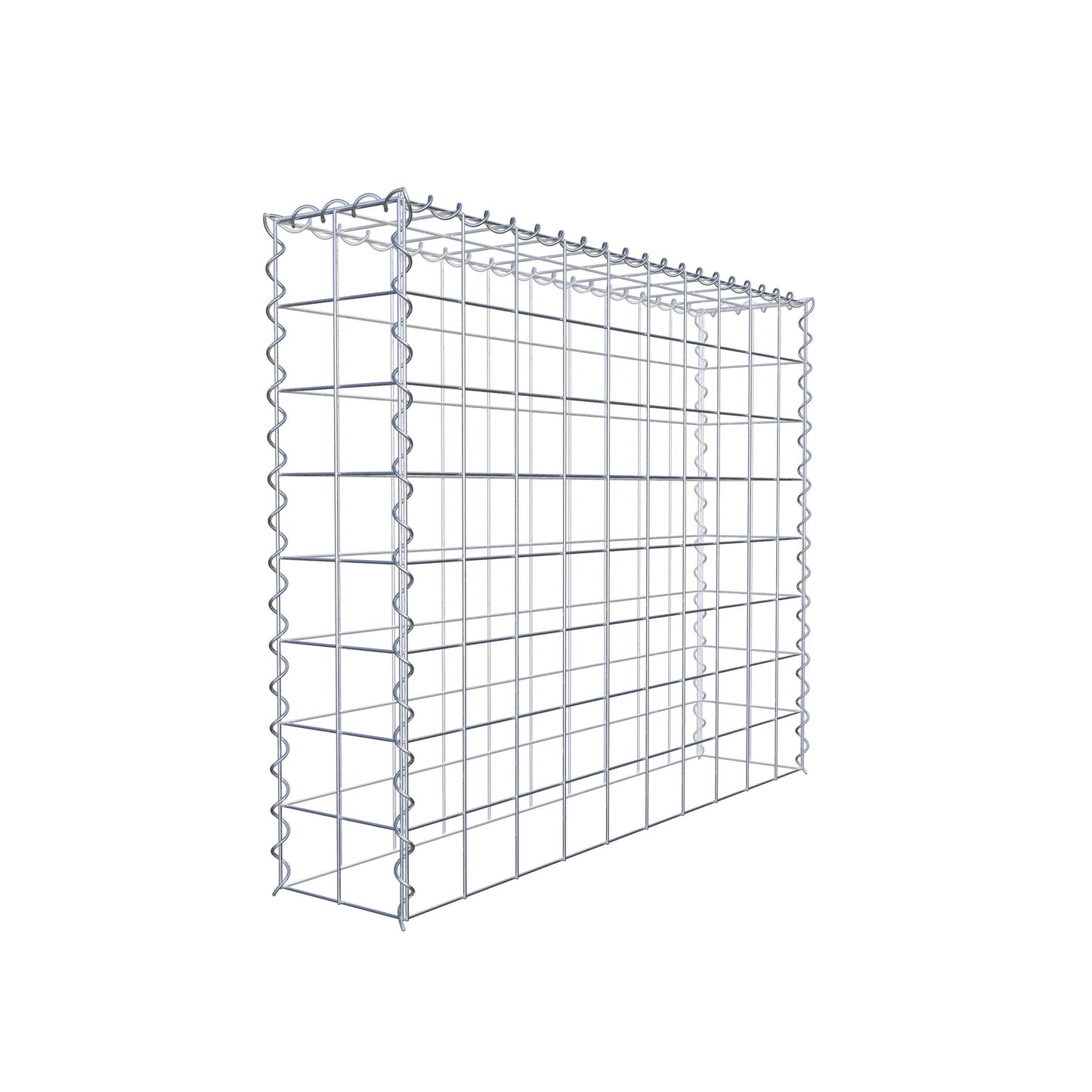 Gabion rapporté type 3 100 cm x 80 cm x 20 cm (L x H x P), mailles 10 cm x 10 cm, spirale
