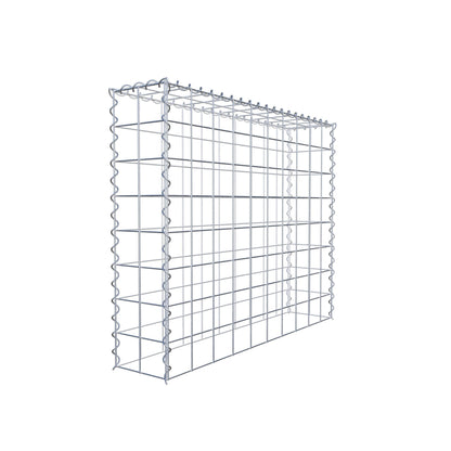Gabion rapporté type 3 100 cm x 80 cm x 20 cm (L x H x P), mailles 10 cm x 10 cm, spirale