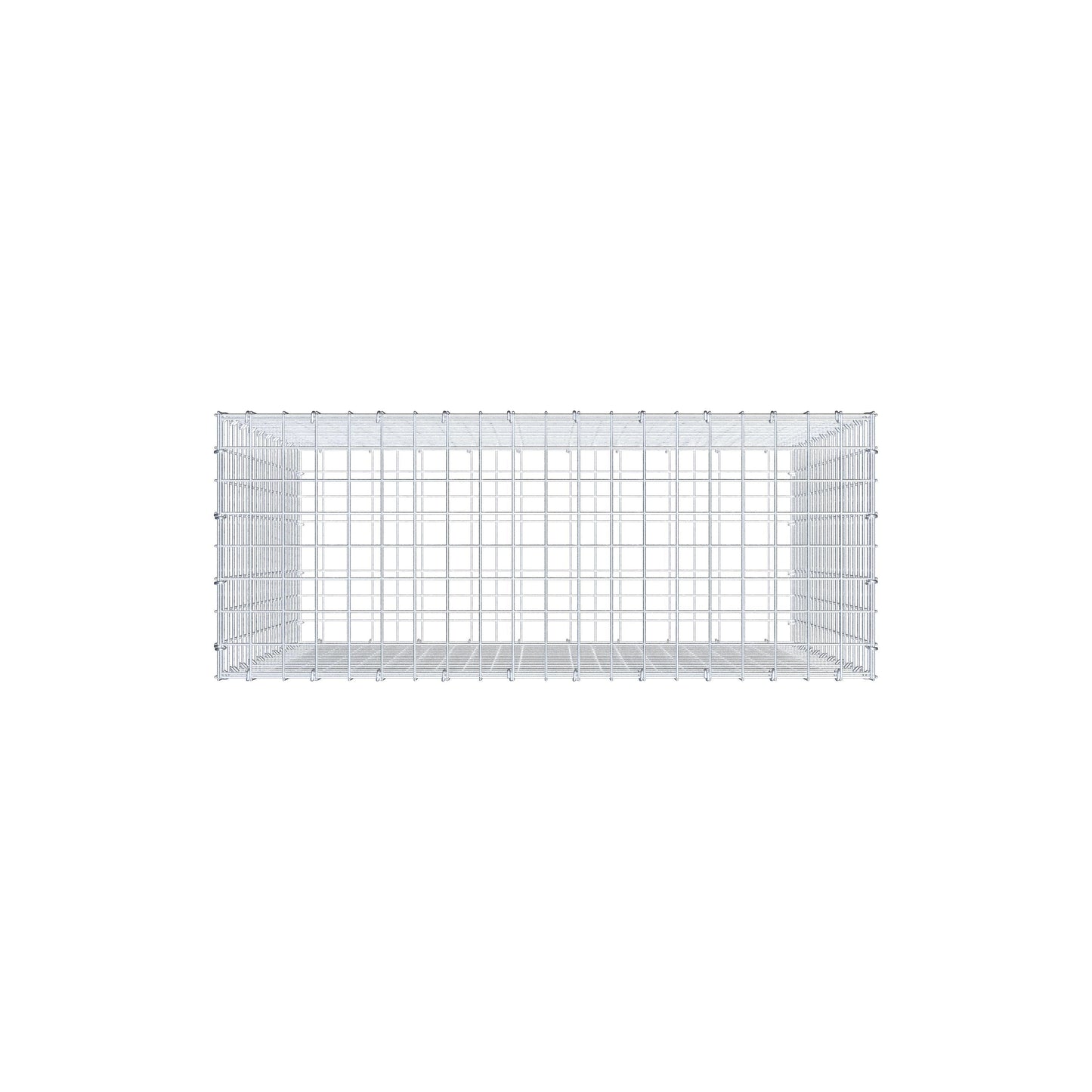 Gabion 100 cm x 100 cm x 40 cm (L x H x D), maskstorlek 5 cm x 5 cm, C-ring
