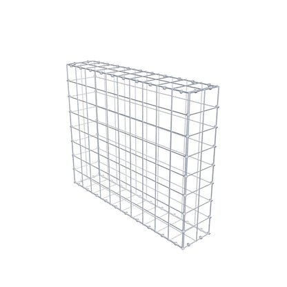 Gabion 100 cm x 80 cm x 20 cm (L x H x D), mesh size 10 x 10 cm, spiral ring