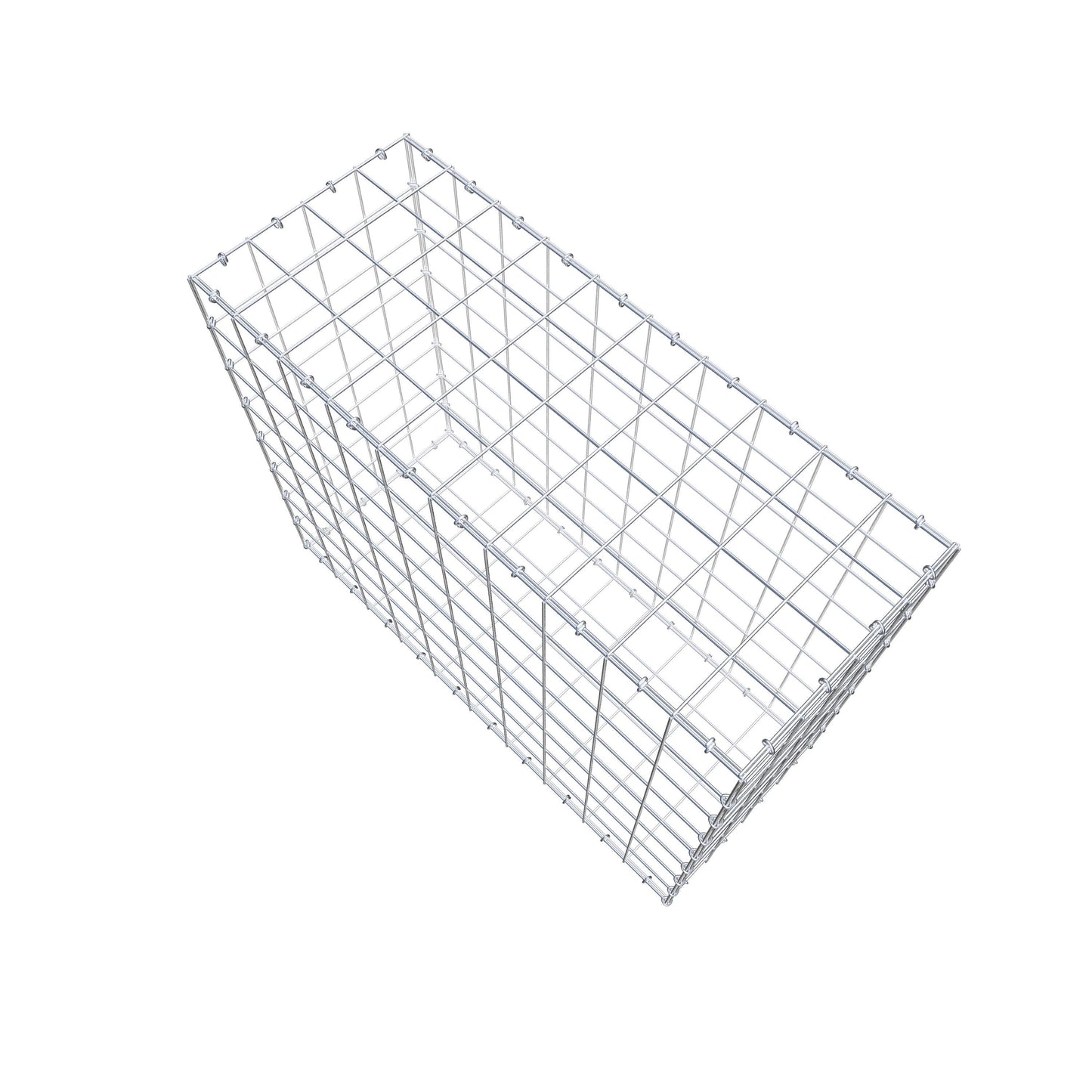 Gavión 100 cm x 80 cm x 40 cm (L x A x P), malla 10 cm x 10 cm, anillo en C