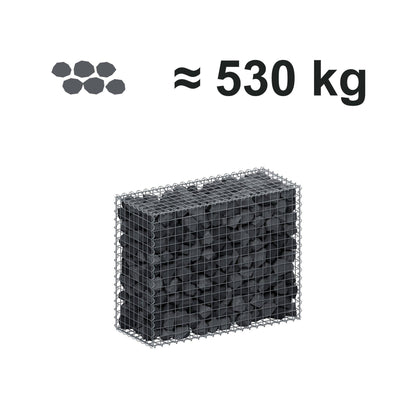 Gabion 100 cm x 80 cm x 40 cm (L x H x D), maskstorlek 5 cm x 5 cm, spiral