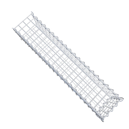 Gavión complementario tipo 2 100 cm x 20 cm x 20 cm (L x A x P), malla 5 cm x 5 cm, espiral