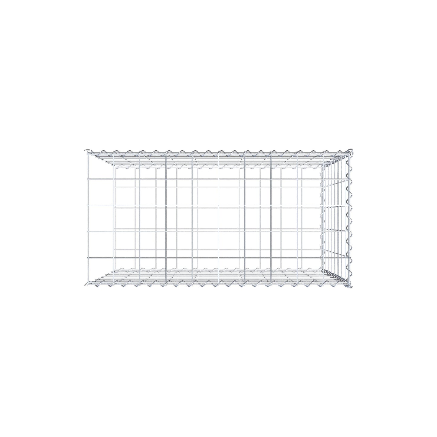 Add-on schanskorf type 2 100 cm x 80 cm x 50 cm (L x H x D), maaswijdte 10 cm x 10 cm, spiraal