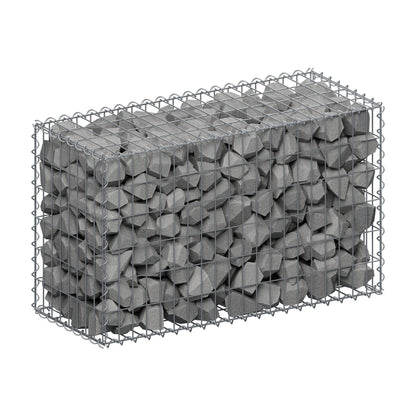 Gabion 100 cm x 60 cm x 40 cm (L x H x D), maskestørrelse 5 cm x 10 cm, spiral