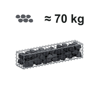 Gabion 100 cm x 20 cm x 20 cm (L x H x D), maskstorlek 5 cm x 10 cm, spiral