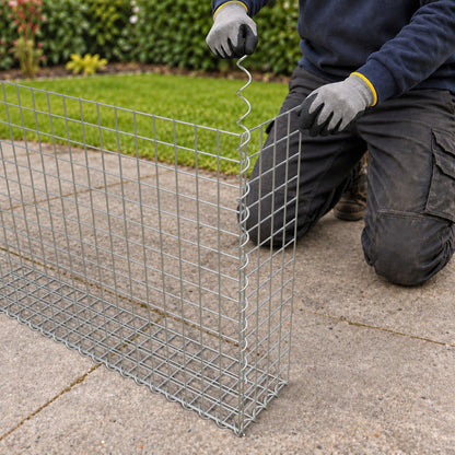 Gabion 100 cm x 70 cm x 20 cm (L x H x P), mailles 5 cm x 5 cm, spirale