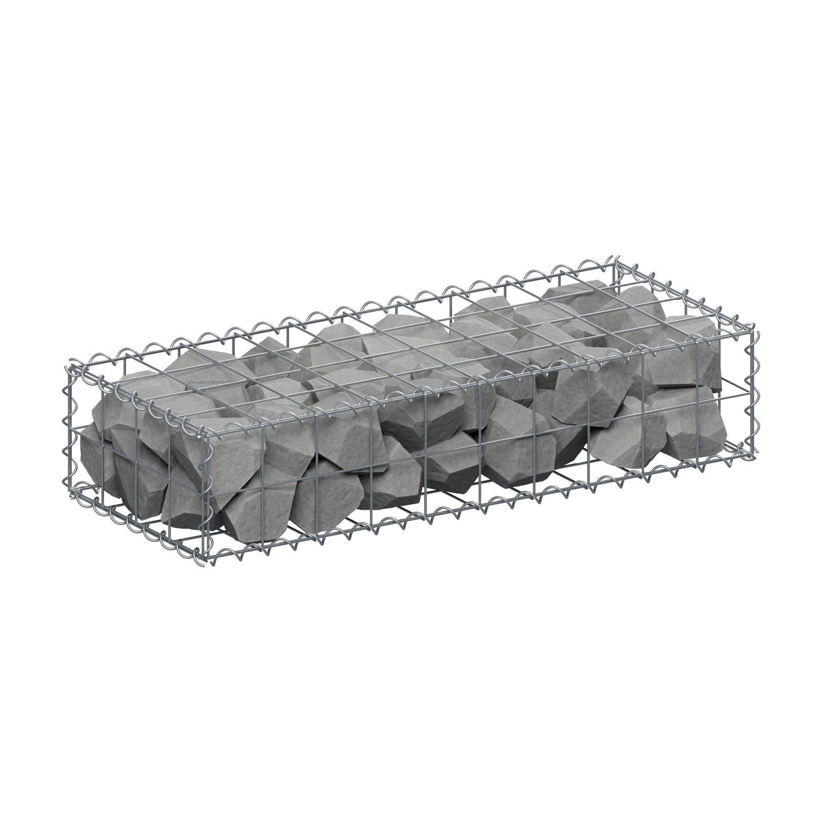 Gabion 100 cm x 20 cm x 40 cm (L x H x D), mesh size 10 cm x 10 cm, spiral