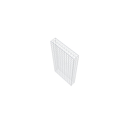Gabion 200 cm x 100 cm x 20 cm (L x H x P), maille 10 cm x 10 cm, anneau en C