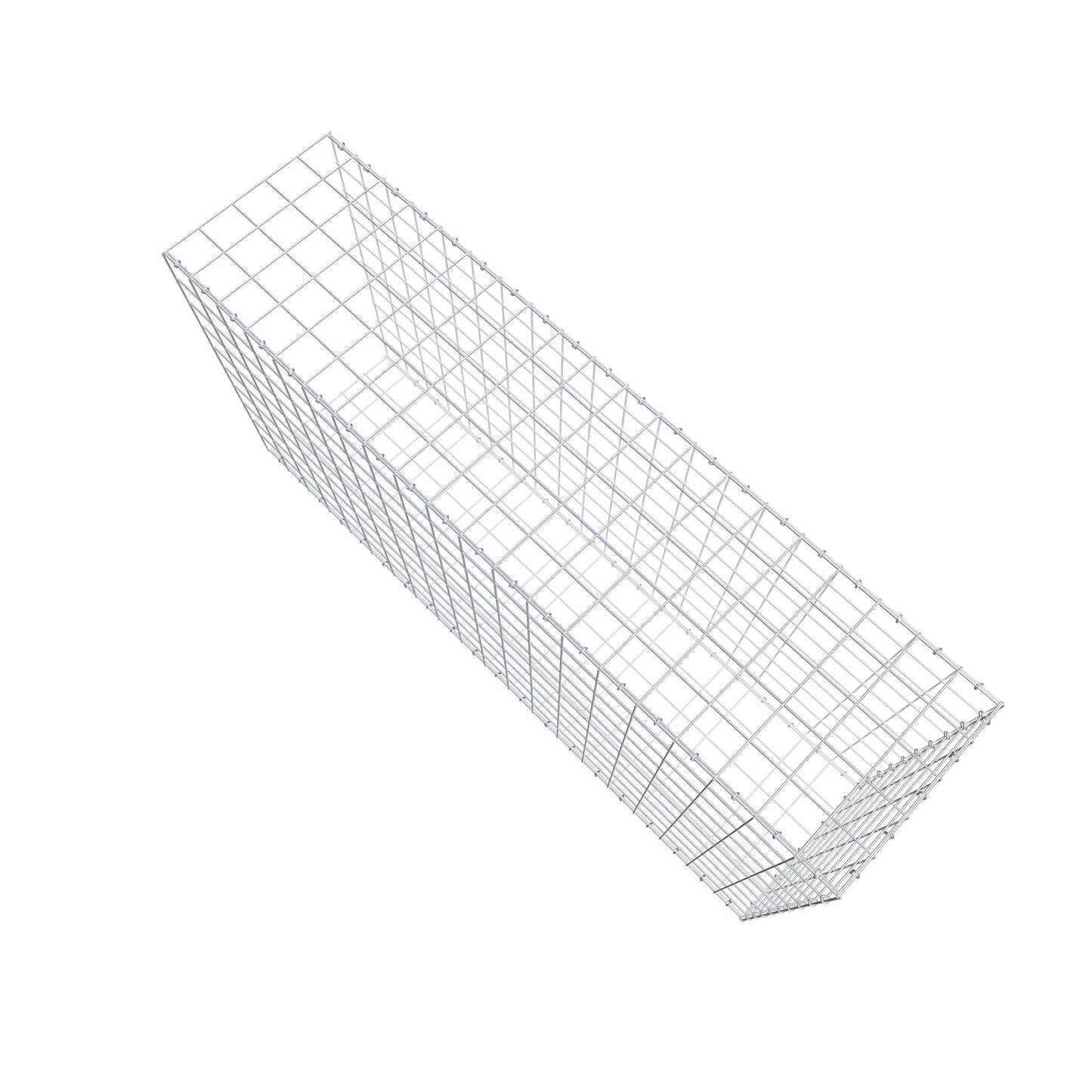 Opzetpaal type 2 200 cm x 100 cm x 50 cm (L x H x D), maaswijdte 10 cm x 10 cm, C-ring