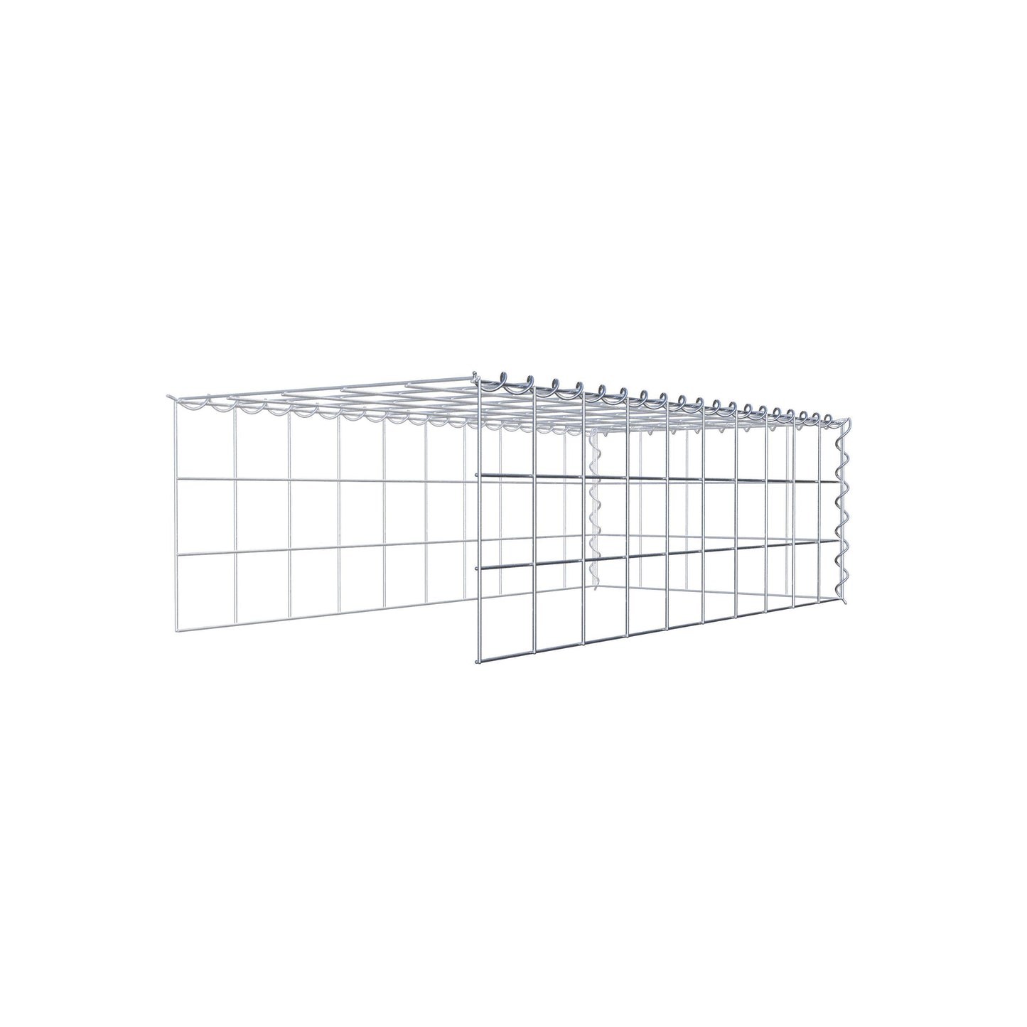 Grown-on gabion type 4 100 cm x 30 cm x 50 cm (L x H x D), mesh size 10 cm x 10 cm, spiral