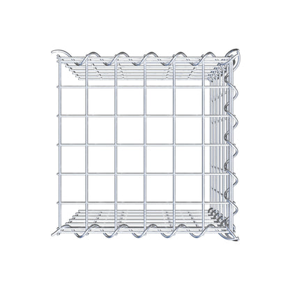 Aangegroeide schanskorf type 4 30 cm x 30 cm x 30 cm (L x H x D), maaswijdte 5 cm x 5 cm, spiraal