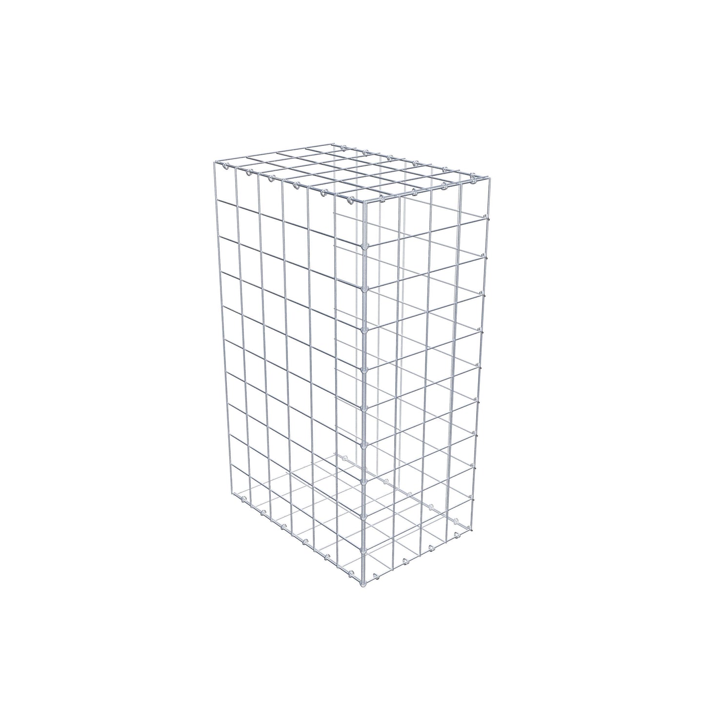 Type 2 oplegkorf 100 cm x 60 cm x 40 cm (L x H x D), maaswijdte 10 cm x 10 cm, C-ring