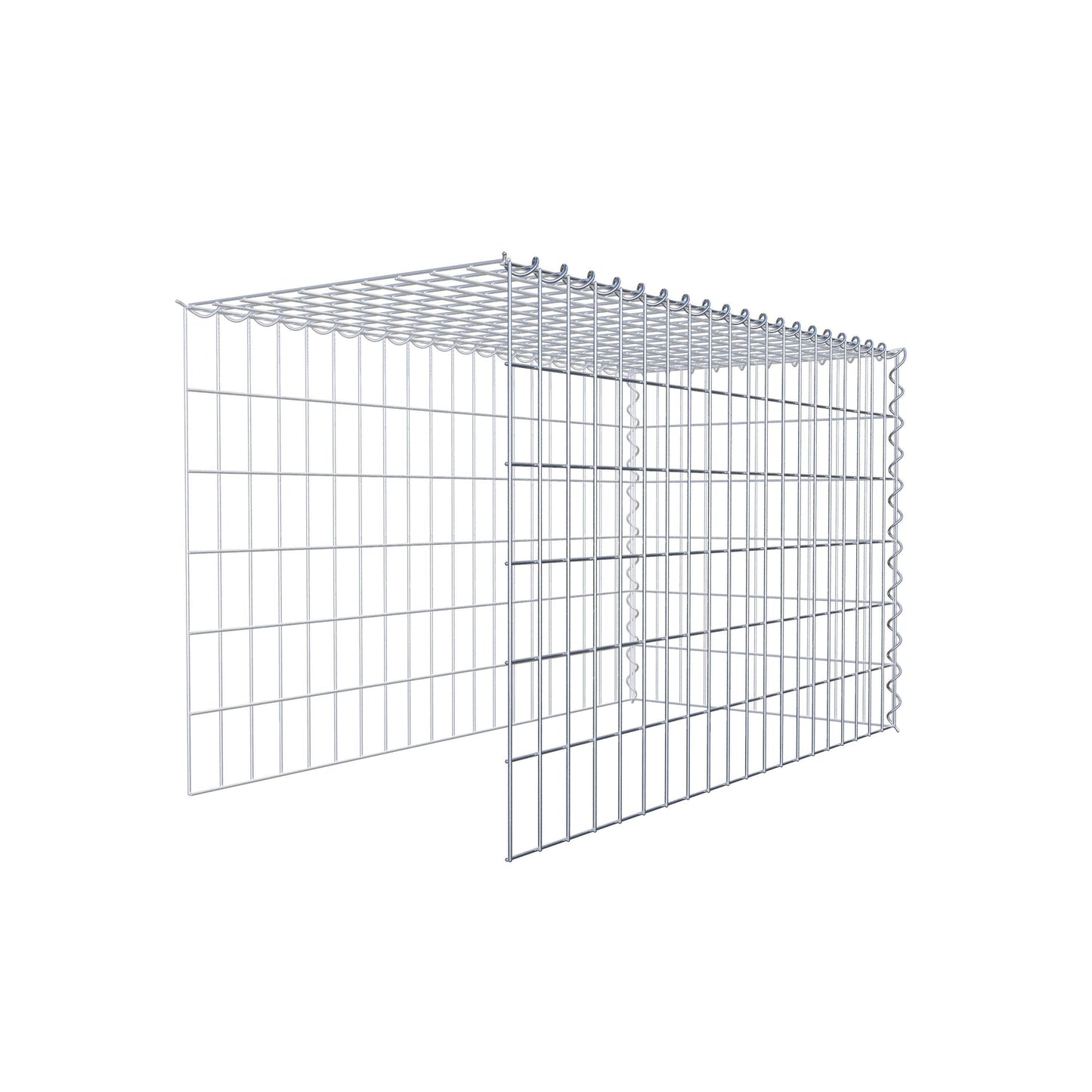 Gavión complementario tipo 4 100 cm x 60 cm x 50 cm (L x A x P), malla 5 cm x 10 cm, espiral