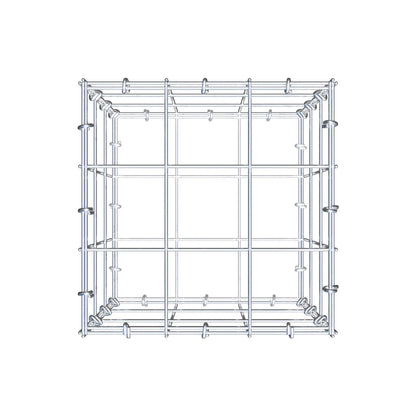 Schanskorf 30 cm x 30 cm x 30 cm (L x H x D), maaswijdte 10 cm x 10 cm, C-ring