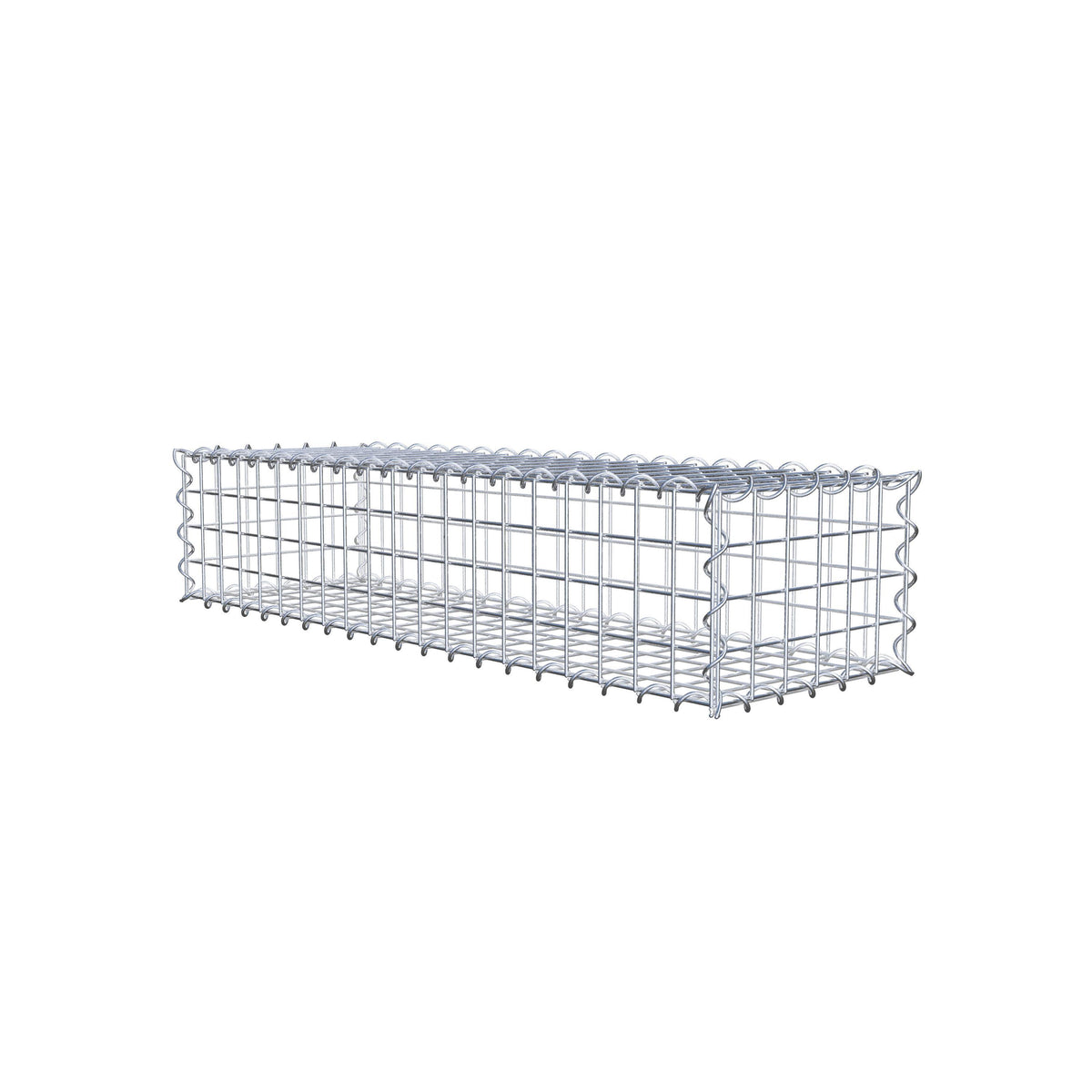 Gabion 100 cm x 20 cm x 30 cm (L x H x D), maskestørrelse 5 cm x 5 cm, spiral
