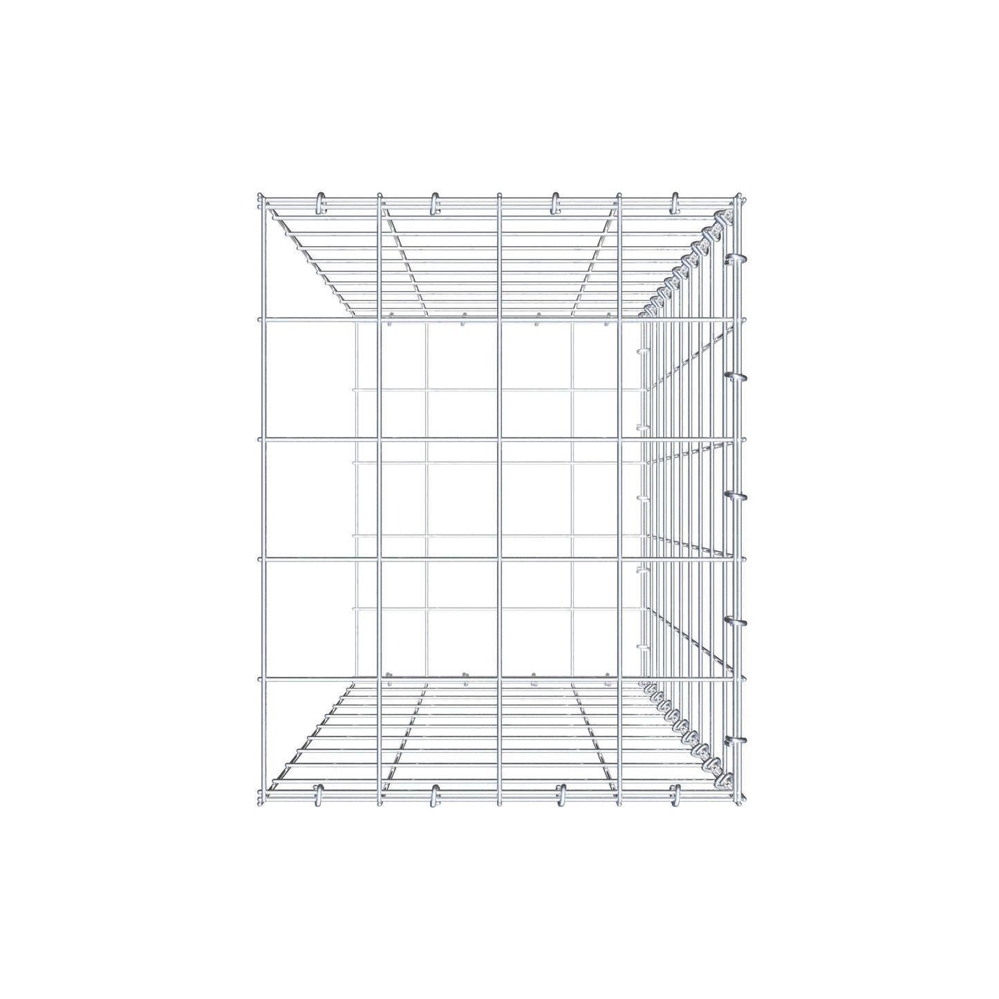 Gavión complementario de tipo 2 100 cm x 40 cm x 50 cm (L x A x P), malla 10 cm x 10 cm, anillo en C