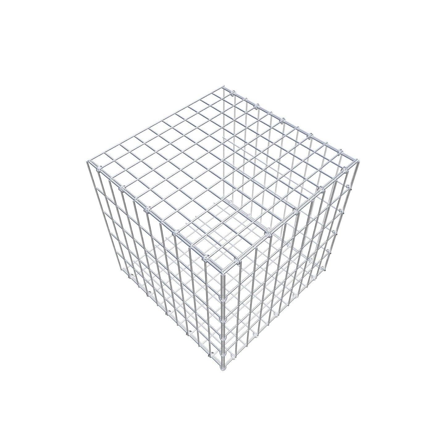 Monteret gabion type 2 50 cm x 50 cm x 50 cm, maskestørrelse 5 cm x 10 cm, C-ring